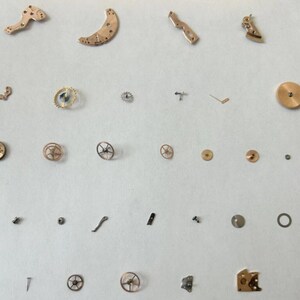 Omega Cal 470 Watch Parts Movement Balance Fork Wheels Springs Bridge Dial 2828 image 2