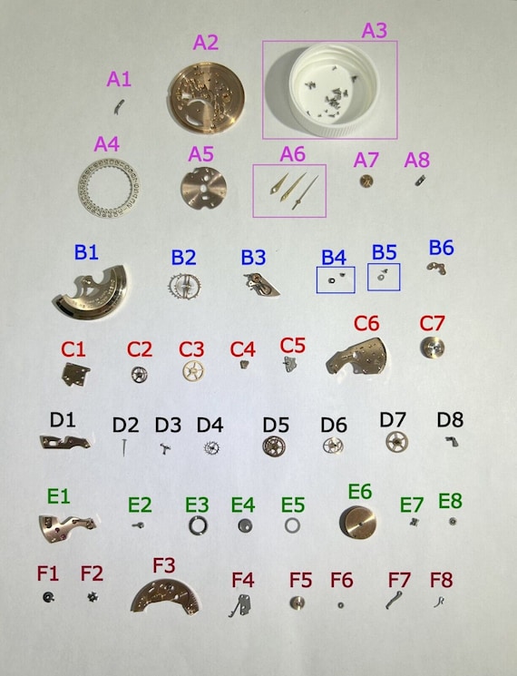 Omega Cal 503 Parts Movement Balance Fork Wheels Springs Bridge 500 501 502 505 Etsy