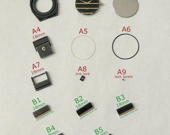 Concord Mariner SG 2tone 14k gold and black watch parts 18mm extra links