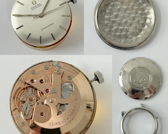 Omega Cal 552 Watch Parts Movement Case 165.001 Dial Fork Wheel Spring Bridge 2