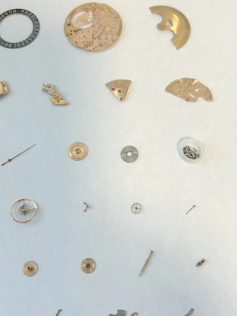 Omega Cal 565 Watch Movement Parts Balance Fork Wheel Spring Bridge Escapement 3 image 5