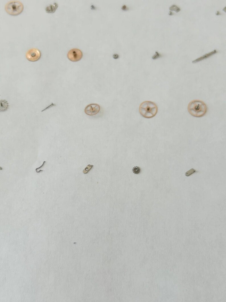 Omega Cal 563 Watch Parts Movement Calendar Disk Fork Wheels Springs Bridge 2 image 15