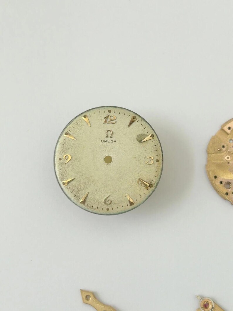 Omega Cal 420 Watch Parts Movement Balance Fork Wheel Spring Dial Bridge image 2