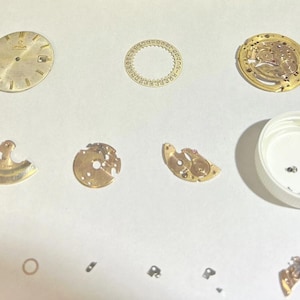 Omega Cal 560 Teile Uhrwerk Unruh Gabel Räder Federn Brücke Uhr Zifferblatt Schreibtisch Bild 6