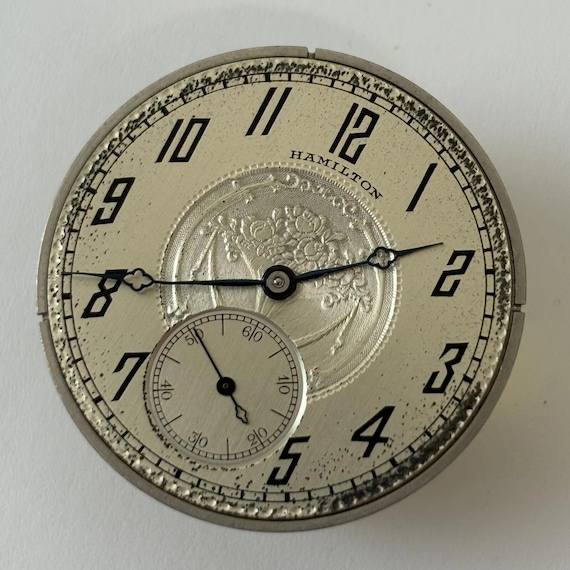 Hamilton Grade 910 Pocket Watch Part Movement Balance Fork Spring
