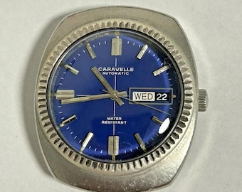 Caravelle 11 UKACB 824 Bulova Co Watch Parts Movement Balance Fork Spring Dial
