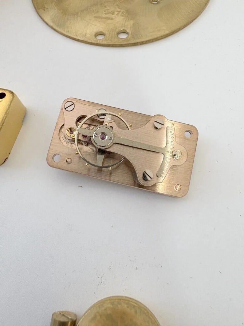 Imhof Striking Cal 76 9475 Clock Movement For Parts Balance Fork Key Knob Barrel image 7