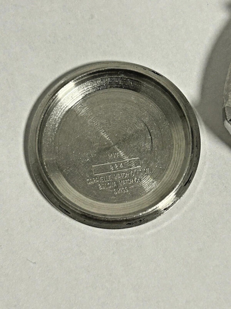 Caravelle 11 UKACB 824 Bulova Co Watch Parts Movement Balance Fork Spring Dial image 6