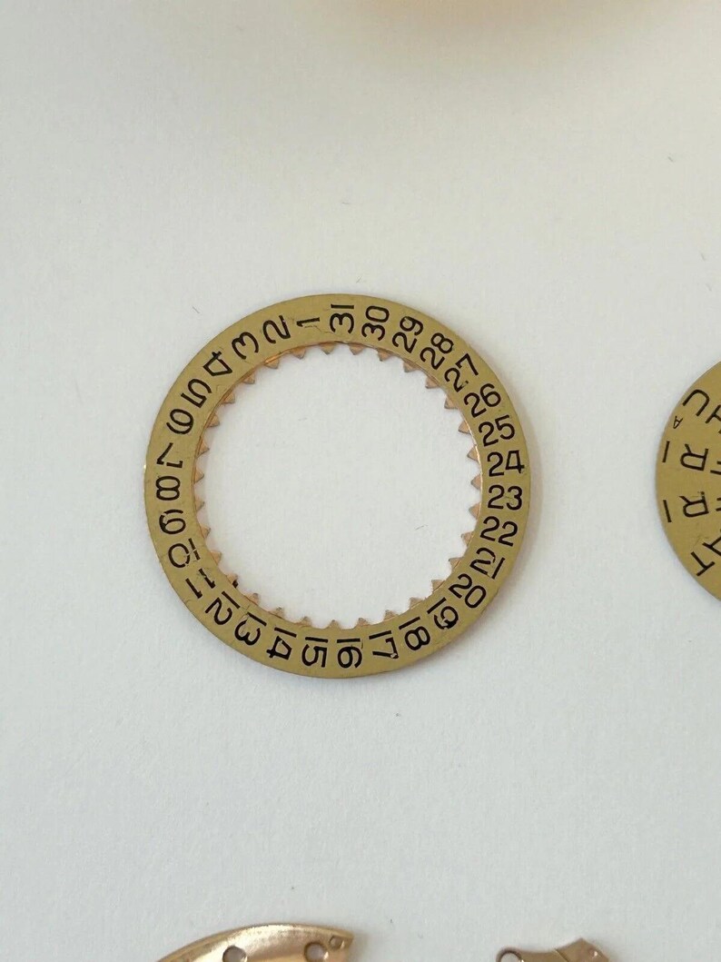 Omega 752 Watch Movement Parts Balance Fork Wheel Spring Bridge Calander Desk image 11