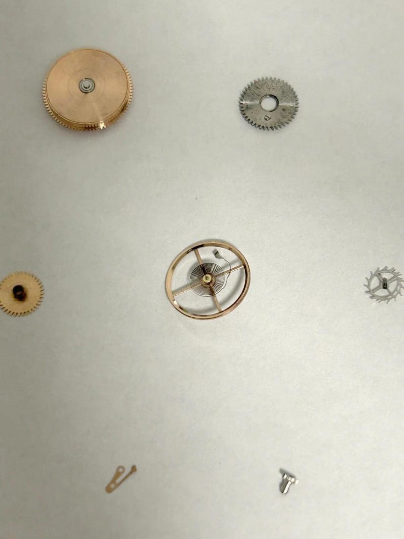Omega Cal 562 Watch Movement Parts Balance Fork Wheel Spring Bridge 4 image 15