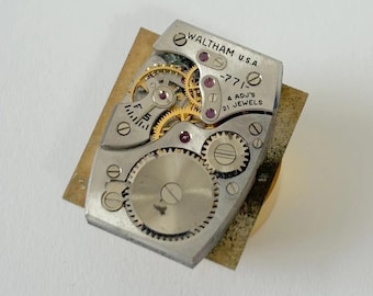 Piezas de reloj Waltham Calibre 771 Movimiento Horquilla Ruedas Puente de resorte