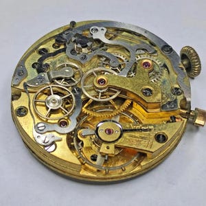 Landeron Monopusher Chronograph Watch Movement Parts Cal 2 3 15 Dial Hands Sub image 2