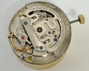 Piezas de reloj Movado Cal 431 A Movimiento Horquilla Resorte Puente Esfera Manecillas Vástago