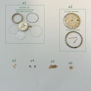 Piezas para reloj Concord ETA 956.112 Universal Geneve Polerouter Dial Omega Cal 560