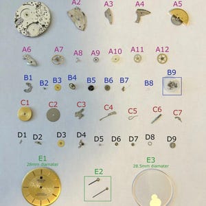ユニバーサルジュネーブ Cal.2-66 ポールルーターパーツ ムーブメント バランスフォークホイール ウォッチ 67