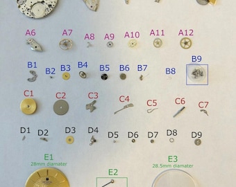 Universal Geneve Cal 2-66 Polerouter Peças Movimento Roda de Equilíbrio Garfo Relógio 67