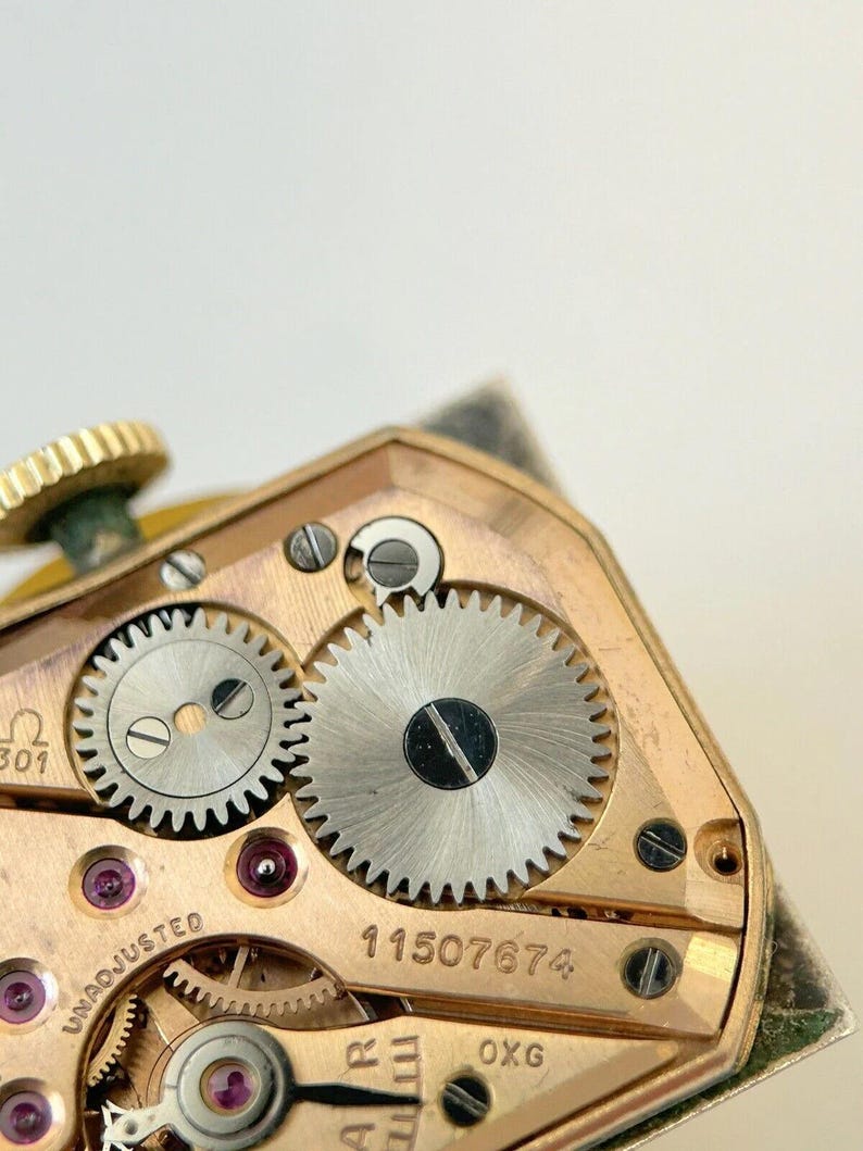 Omega Cal 301 Watch Movement For Parts Balance Fork Spring Bridge image 5