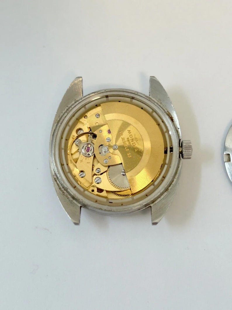Mondia Orbitron Cal AS 1913 Watch Parts Movement Balance Fork Spring Bridge image 7