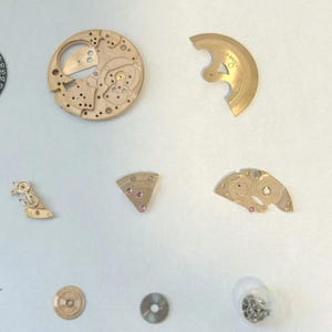 Omega Cal 565 Watch Movement Parts Balance Fork Wheel Spring Bridge Escapement 3 image 3