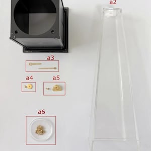 Piezas de la caja del reloj Jaeger LeCoultre Ref 462, esfera estilo Obelisco de estilo Renacimiento egipcio, perilla y llave
