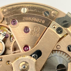 Omega Cal 550 Watch Movement Parts Dial Balance Spring Plate Fork Wheel Rotor 4 image 4
