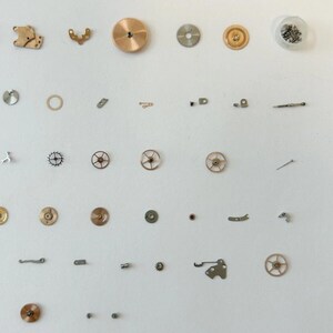 Omega 752 Watch Movement Parts Balance Fork Wheel Spring Bridge Calander Desk image 5