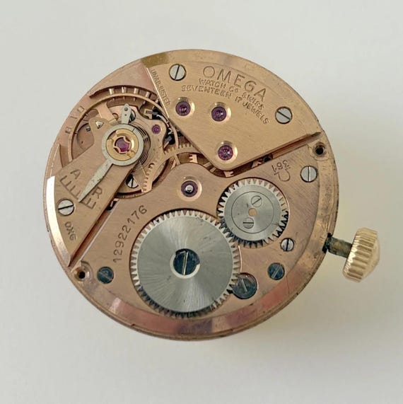 Omega Cal 361 Watch Movement Parts Balance Fork Spring Bridge