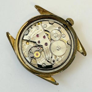 Wittnauer Cal C11K Watch Parts Movement Balance Spring Dial Hand Case Fork image 2