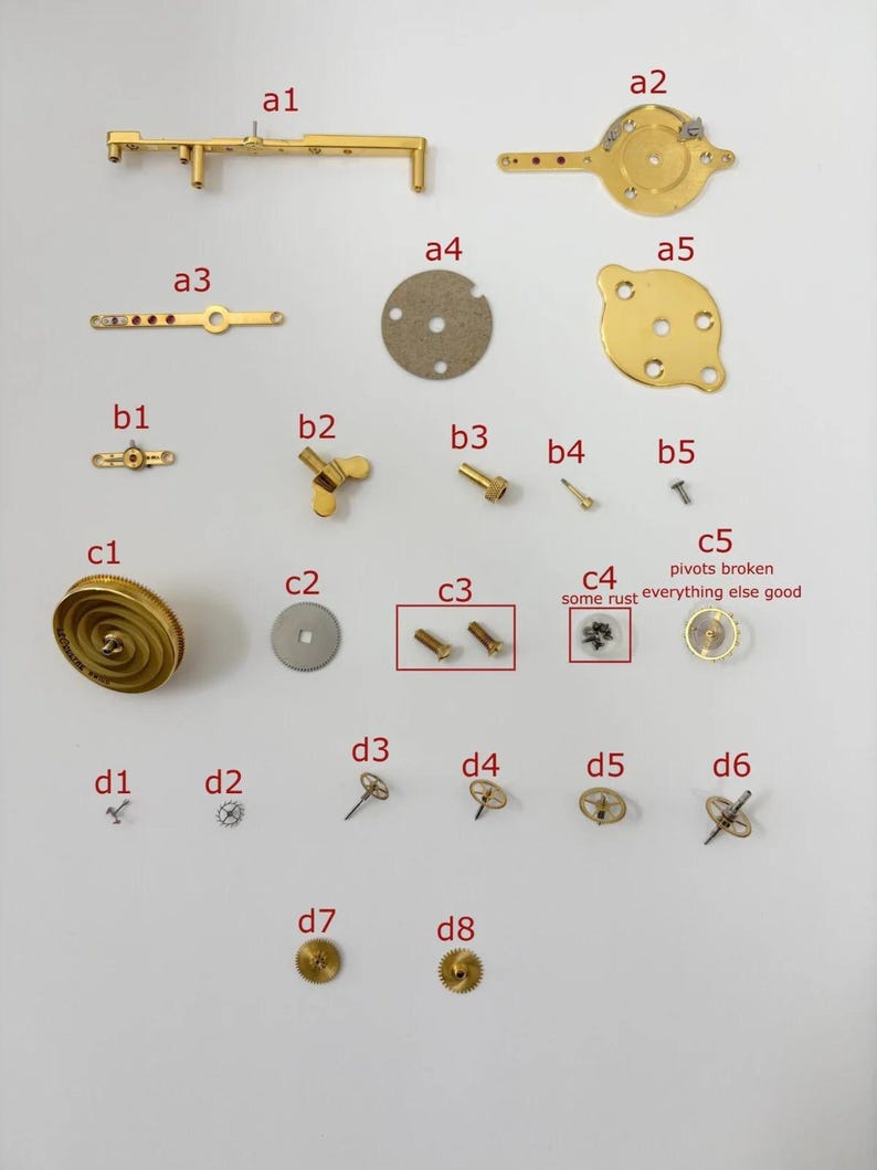 Jaeger LeCoultre Cal 210 Uhrwerk für Teile Balance Fork Key Knob Barrel Bild 1