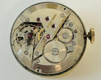 Benrus Cal BB14 Watch Parts Movement Balance Fork Wheels Spring Bridge Dial