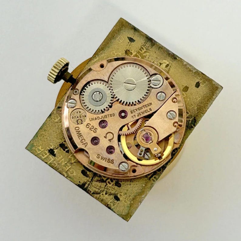Omega Cal 625 Watch Movement Parts Balance Fork Spring Bridge Barrel Wheels image 1