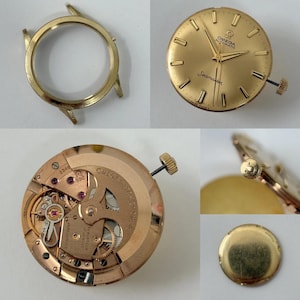 Omega Cal 550 Watch Movement Parts Dial Balance Spring Plate Fork Wheel Rotor 8 image 1