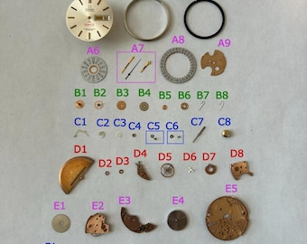 Omega 1020 Parti Movimento Bilanciere Forcella Ruote Molle Ponte Orologio Quadrante 166.0117