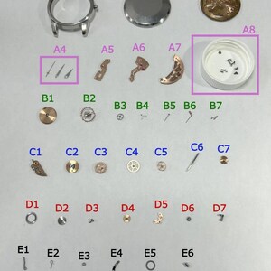 オメガ Cal 500 部品 ムーブメント テンプ フォーク ホイール スプリング ブリッジ 501 502 503 505