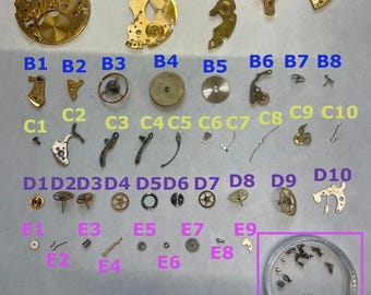 VENUS Cal 210 Movement Watch Parts Balance Fork Wheel Spring Bridge Escapement