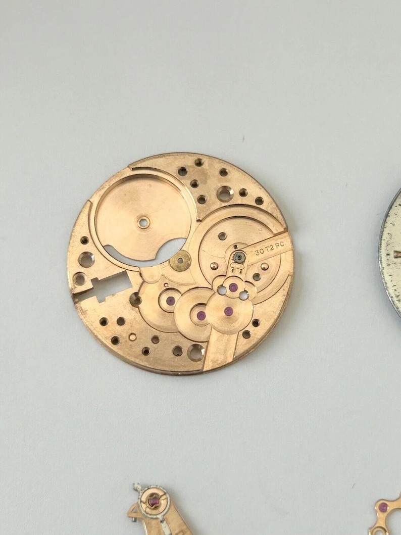 Omega Cal 30 T2 PC Watch Movement Parts Wheel Spring Bridge Dial Hands 30T2 2 image 7