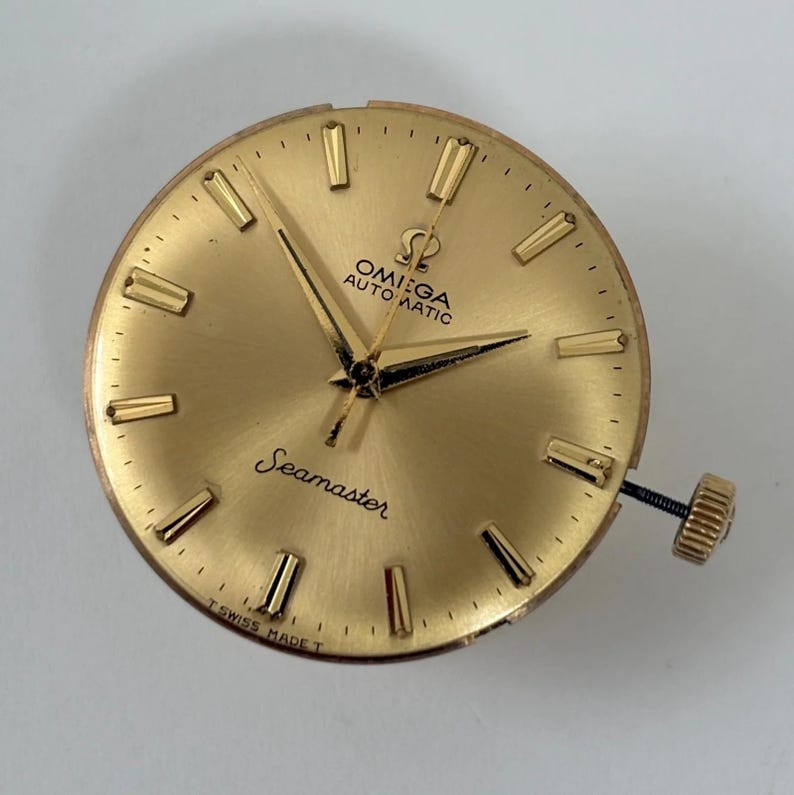 Omega Cal 550 Watch Movement Parts Dial Balance Spring Plate Fork Wheel Rotor 8 image 3
