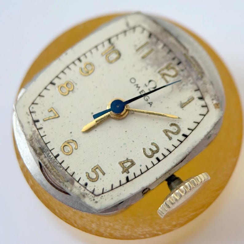 Omega Cal R13.5 SC Watch Movement Parts Balance Fork Spring Bridge Barrel Wheels image 2