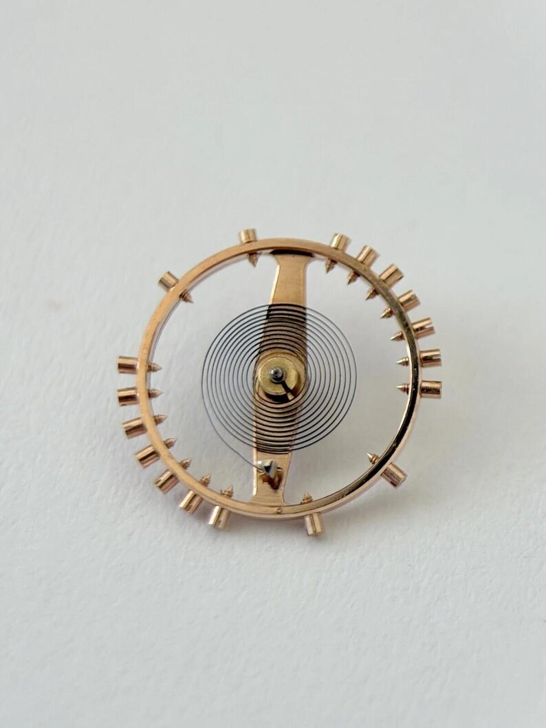 Piezas de reloj Omega Cal 351 Movimiento Balance Horquilla Rueda Resorte 350 354 352 353 355 imagen 16