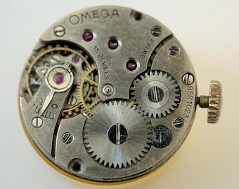 Omega Cal 19.4T.2 Watch Movement Parts Balance Fork Spring Bridge Barrel Wheels