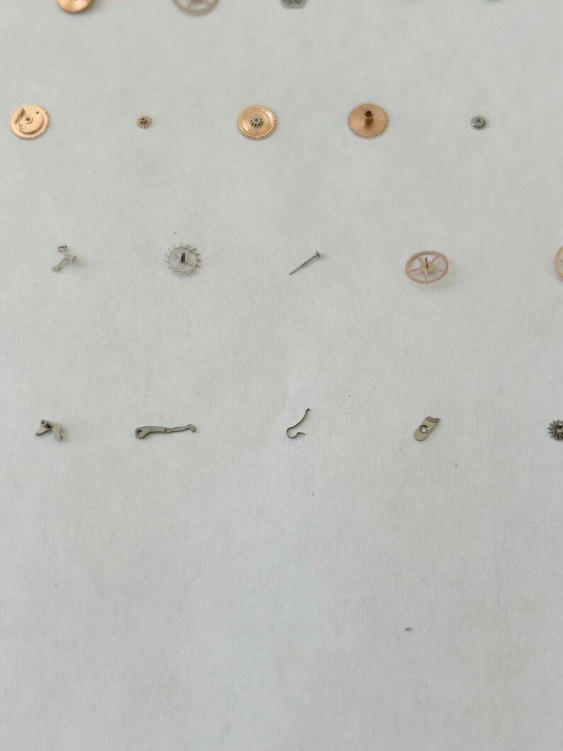 Omega Cal 563 Watch Parts Movement Calendar Disk Fork Wheels Springs Bridge 2 image 14