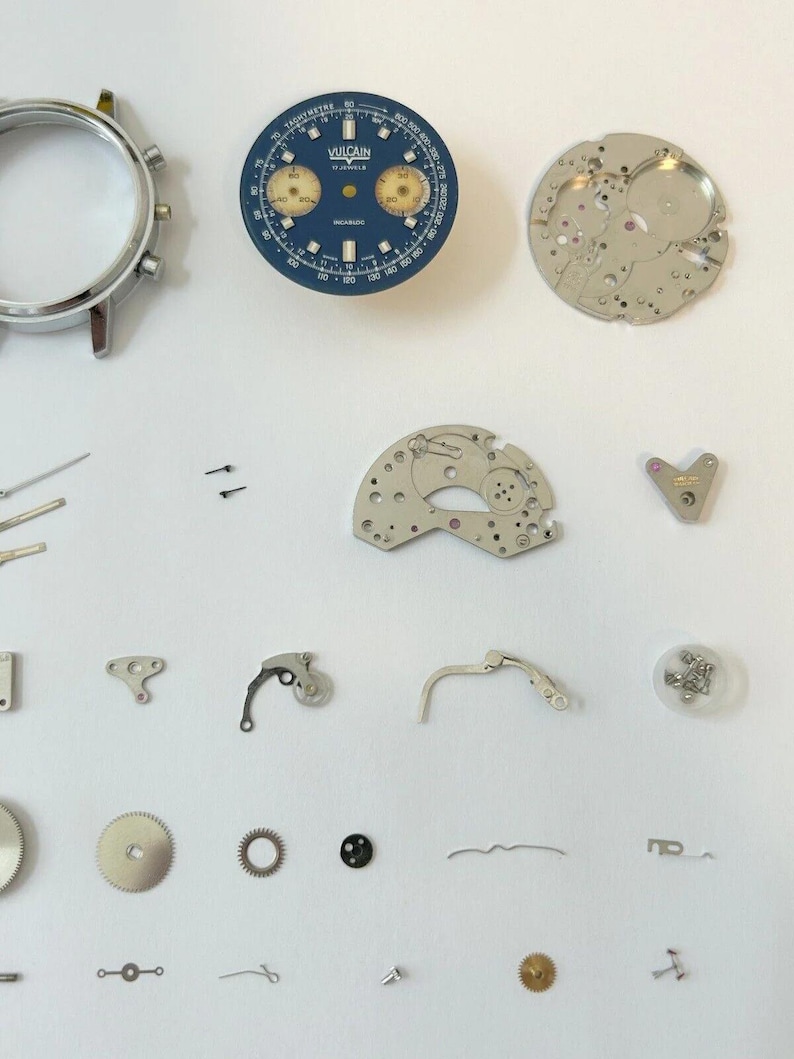 Vulcain 37mm chronograph Valjoux Cal 7733 Watch Movement Parts Dial 7734 7736 image 3