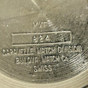 Caravelle 11 UKACB 824 Bulova Co Watch Parts Movement Balance Fork Spring Dial image 8