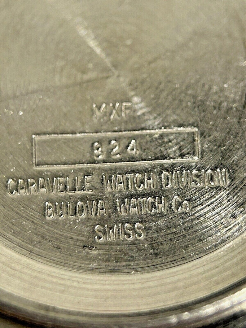 Caravelle 11 UKACB 824 Bulova Co Watch Parts Movement Balance Fork Spring Dial image 8