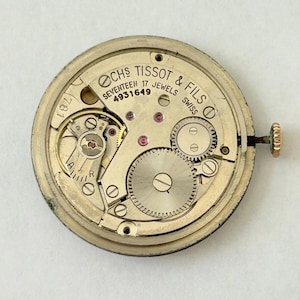 Tissot Cal 781 Watch Parts Movement Balance Fork Spring Bridge Dial 784 2481 image 1