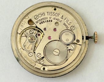 ティソ Cal.781 時計部品 ムーブメント テンプ フォーク スプリング ブリッジ ダイヤル 784 2481