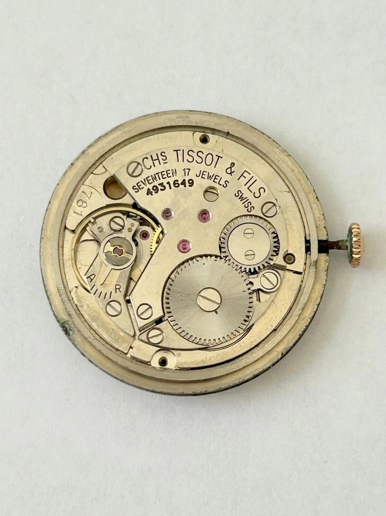 Tissot Cal 781 Watch Parts Movement Balance Fork Spring Bridge Dial 784 2481 image 1