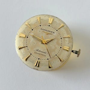 Movimento automatico Longines Calibro 19 AS, parti dell'orologio, bilanciere, molla 19AS immagine 2