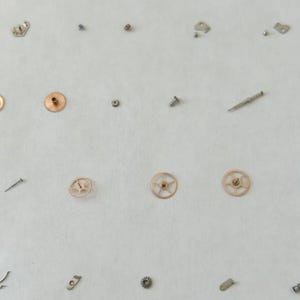 Omega Cal 563 Watch Parts Movement Calendar Disk Fork Wheels Springs Bridge 2 image 11