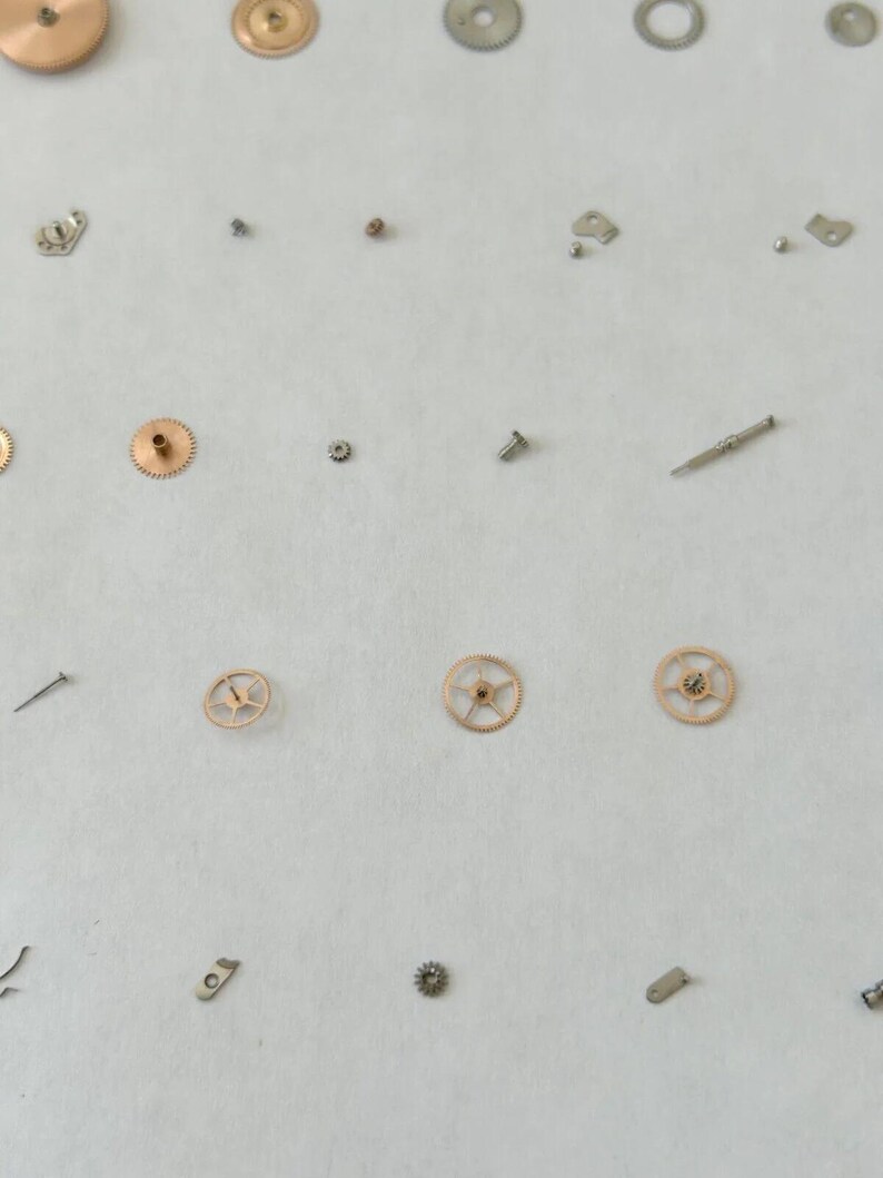 Omega Cal 563 Watch Parts Movement Calendar Disk Fork Wheels Springs Bridge 2 image 11